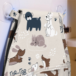 Кармашки для детского сада на липучке. Собаки принт