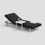 Шезлонг Ideal Patio КОСТА на колесах антрацит - белый каркас