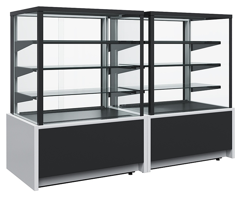 Витрина кондитерская Carboma KC70 VV 0,6-1 Standard Люкс Техно (9006-9005, черная)
