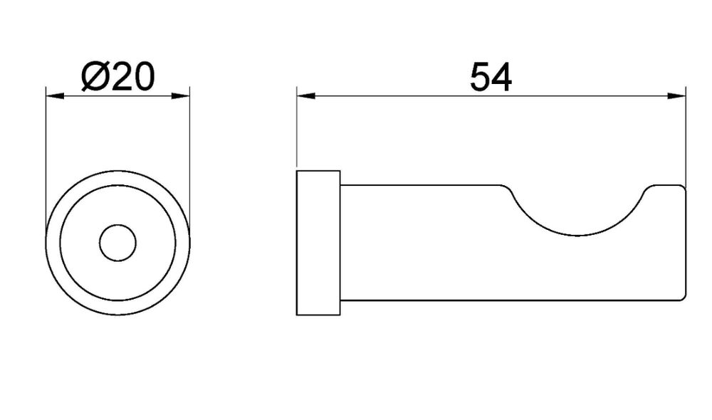Крючок для ванны нерж. сталь CLASSIC 09019.B глянцевый