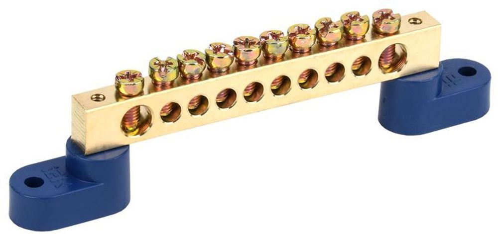 Шина нулевая ШНИ-8х12-10-У2-С на двух угловых изоляторах IEK YNN10-812-10C2-K07 Шина нулевая ШНИ-8х12-10-У2-С на двух угловых изоляторах IEK YNN10-812-10C2-K07