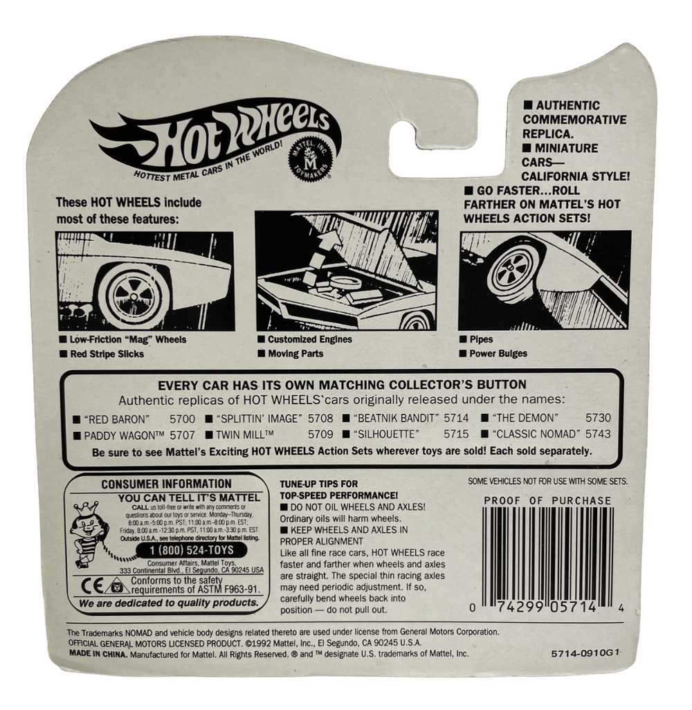 Hot Wheels Vintage Series: Beatnik Bandit (Olive) (1993)