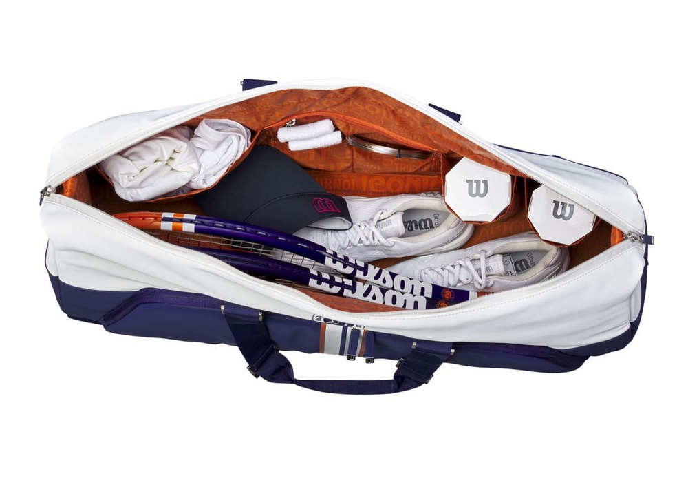 Сумка теннисная Wilson Roland Garros Large Duffel Racket Bag - navy/white/clay