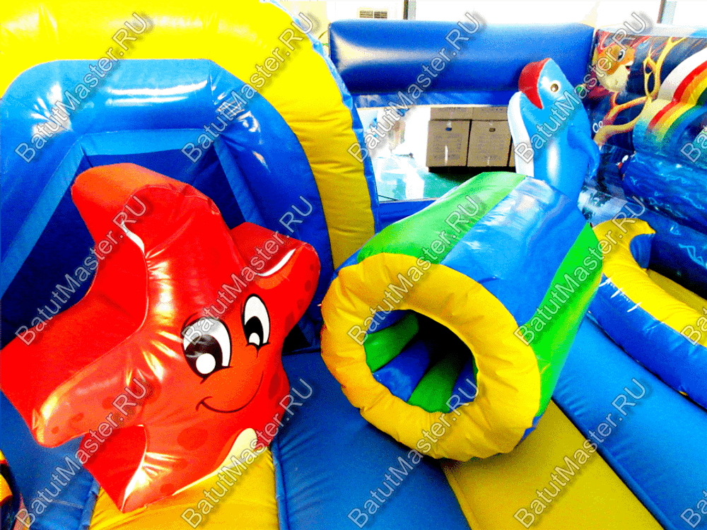 Надувной батут "Белый мишка" 7*5*2.7 м