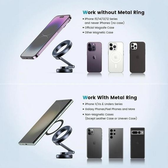 Автомобильный магнитный держатель BRAVE Magnetic Car Phone Holder for iPhone 16 Pro Max (BHL-54) Black