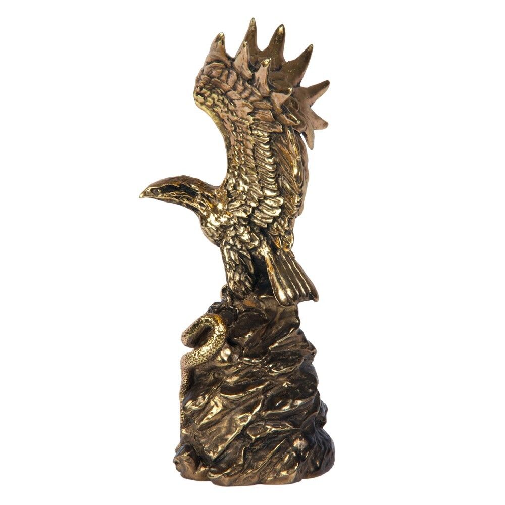 Часы настольные Орел на скале Бронза