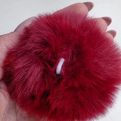 Помпон из искусственного меха "Бордо" d=7 см