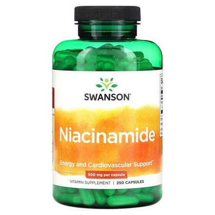 Витамины группы B Swanson, Ниацинамид, 500 мг, 250 капсул