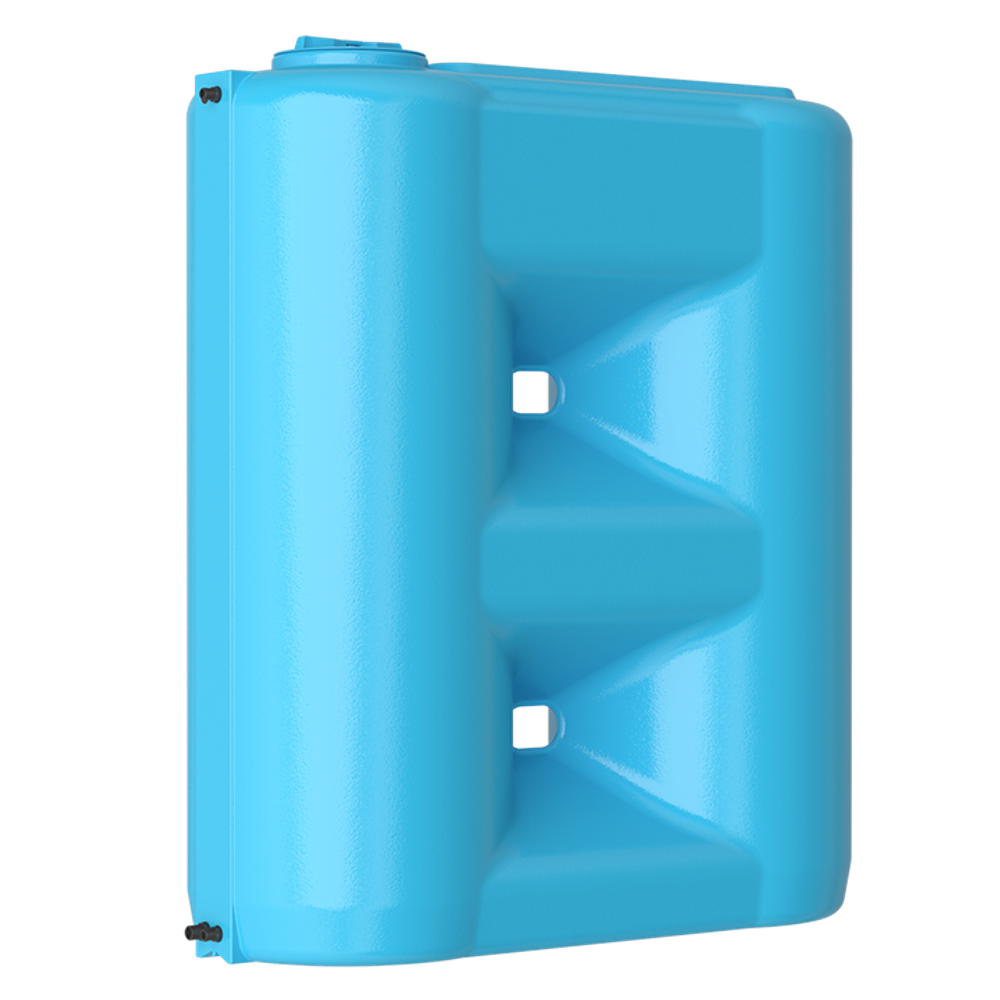 Ёмкость пластиковая пищевая Акватек Combi  W-2000 BW выдувная двухслойная с поплавком 2000 л. узкая (180x75x209см;сине- белый) - арт.556008.1
