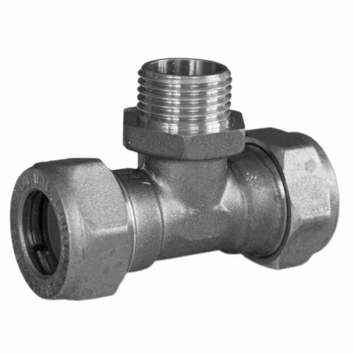 Тройник 15А*1/2*15А нар. Никель