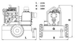 Дизельная мотопомпа VAR 4-250 FKL17 G11 TRAILER