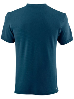 Мужское теннисное поло Wilson Power Seamless Henley II M - majolica blue