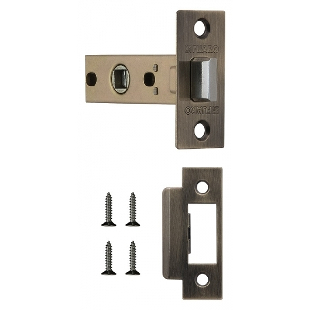 Защелка врезная металл Фуаро F12-45-25 AB, цвет бронза (гарантия - 12 месяцев)