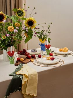 Набор кухонных полотенец с контрастным кантом горчичного цвета из коллекции Trendy Ruffles, 50х70 см