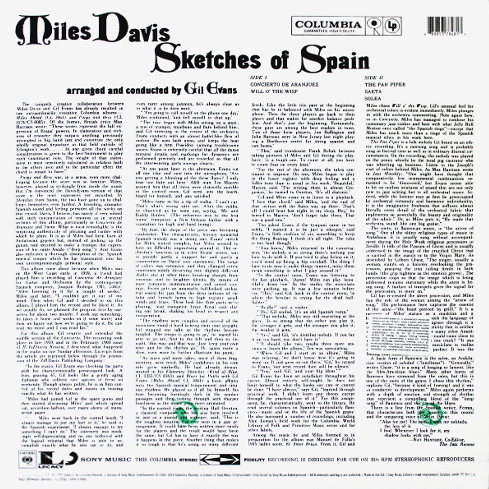 Miles Davis / Sketches Of Spain (Coloured Vinyl)(LP)