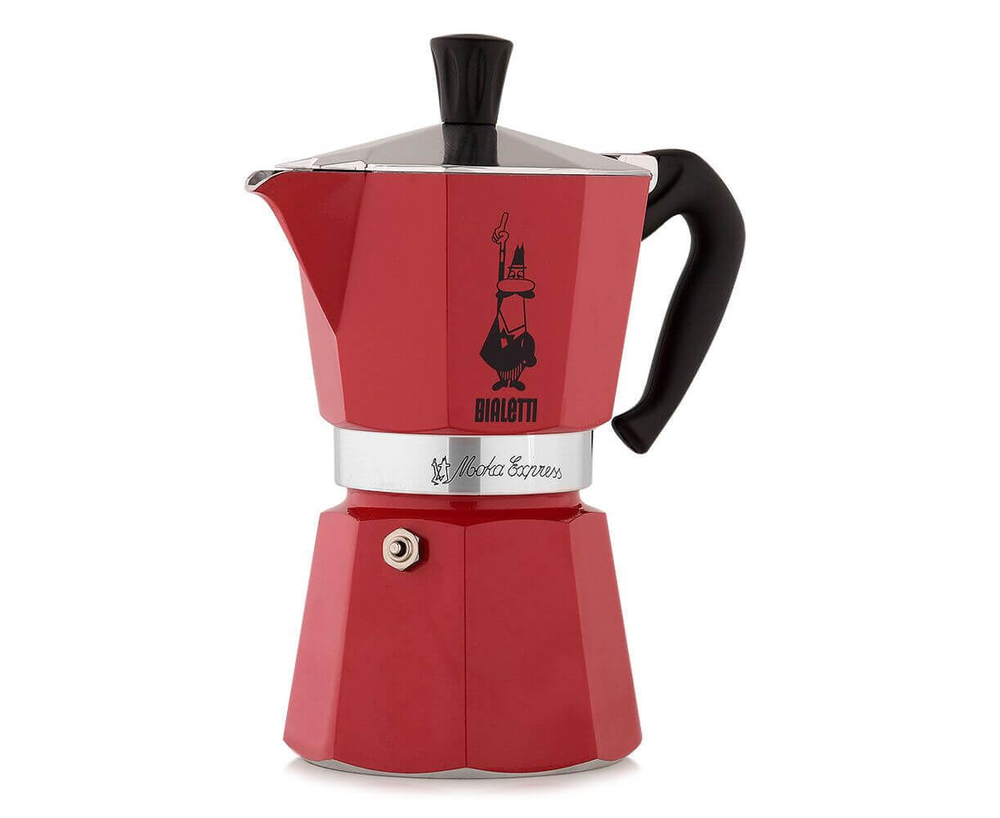 Гейзерная кофеварка Bialetti Moka Express Red 6 порций