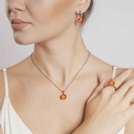 Кольцо Qudo Firenze orange glow 16 мм 611930 BR/S размер 16