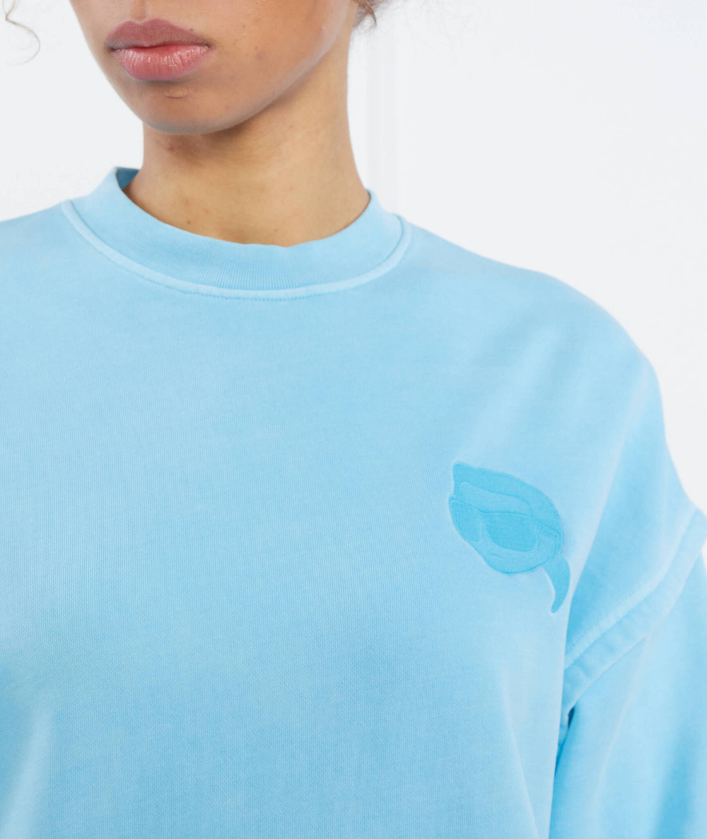 Худи ikonik 2.0 tonal Karl Lagerfeld - голубой(231W1817)