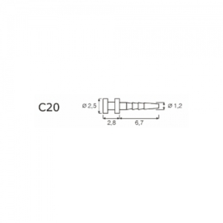 Анкерный титановый штифт IKT-C20-V