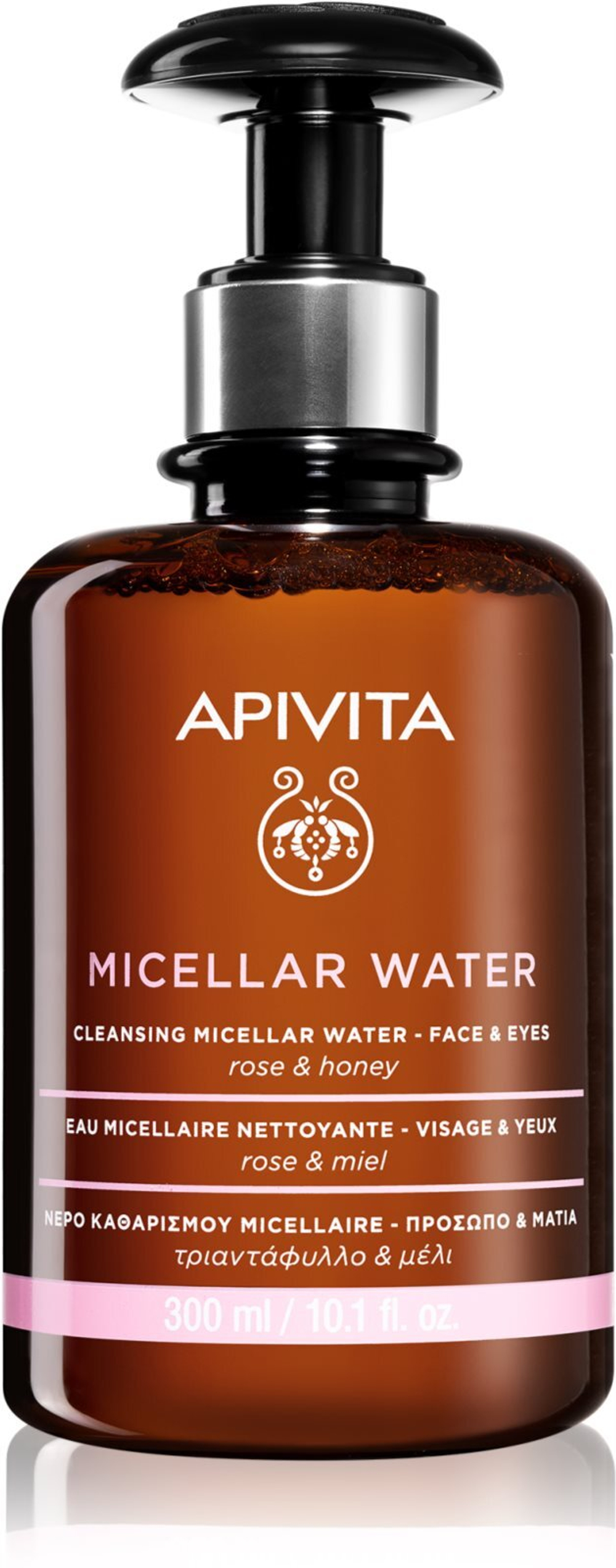 Apivita Cleansing Rose & Honey - мицеллярная вода для лица и области вокруг глаз /   300  ml  / GTIN 5201279072933