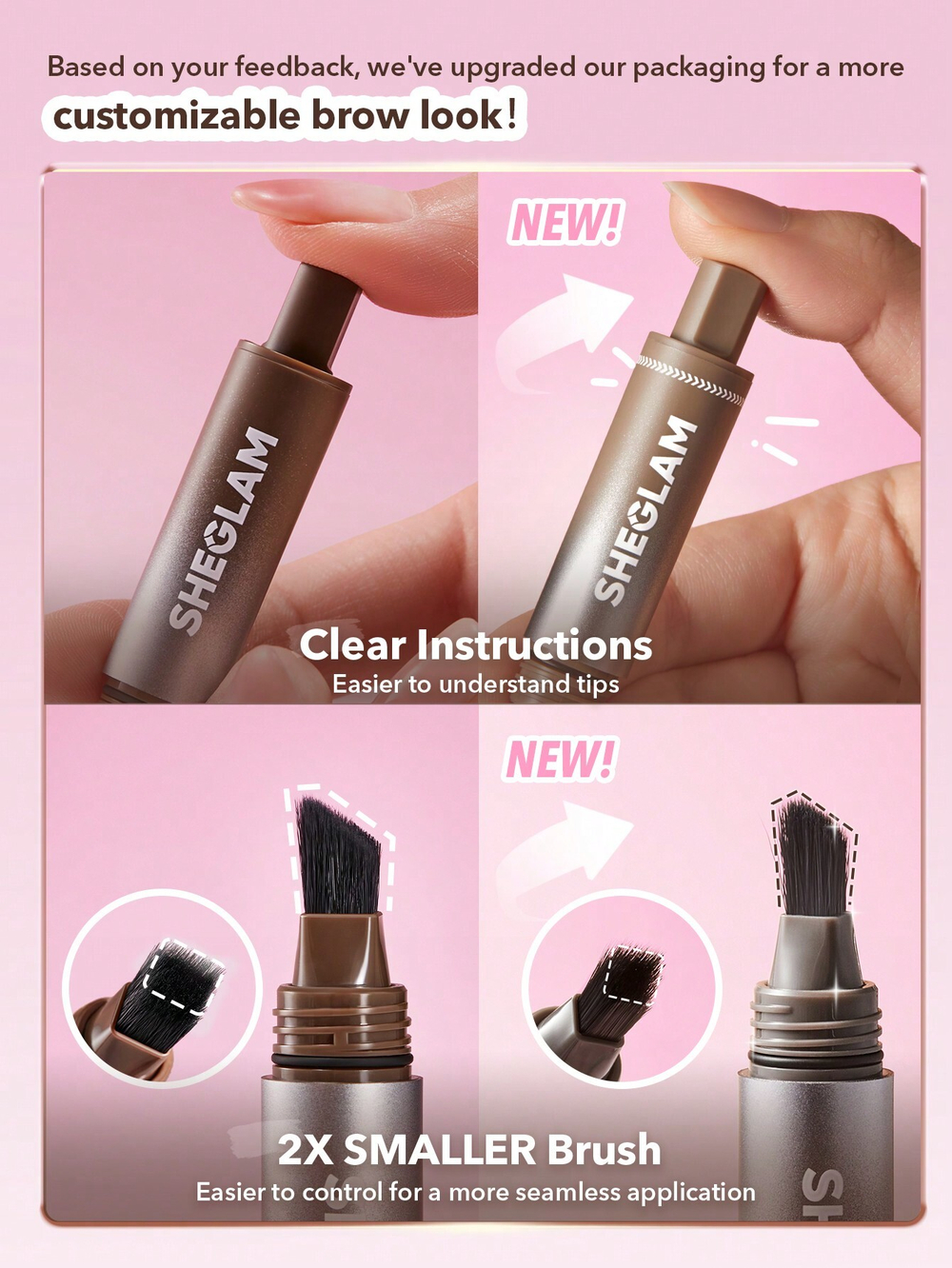 Sheglam Brow-Fection Angled Brush & Dip-Latte