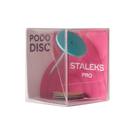 Диск педикюрный пластиковый PODODISC STALEKS EXPERT М в комплекте с сменным файлом 180 грит 5 шт (20 мм)