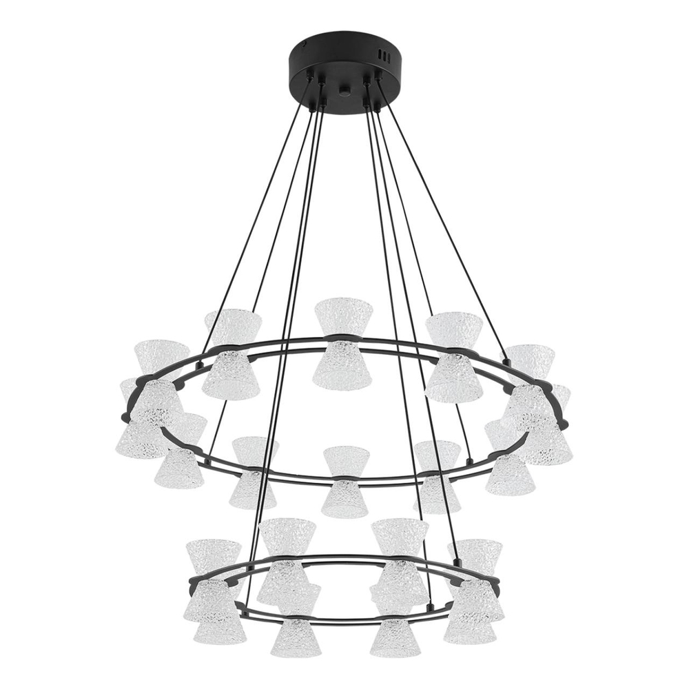 8341/70L LEDIO LN26 227 черный/прозрачный металл/акрил Люстра подвесная LED 70W 3000K 220V VINORA