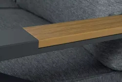 "Лотос" лаунж-зона 5-местная из алюминия, цвет темно-серый