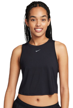 Женский топ теннисный Nike One Classic Dri-Fit Cropped Tank Top - черный