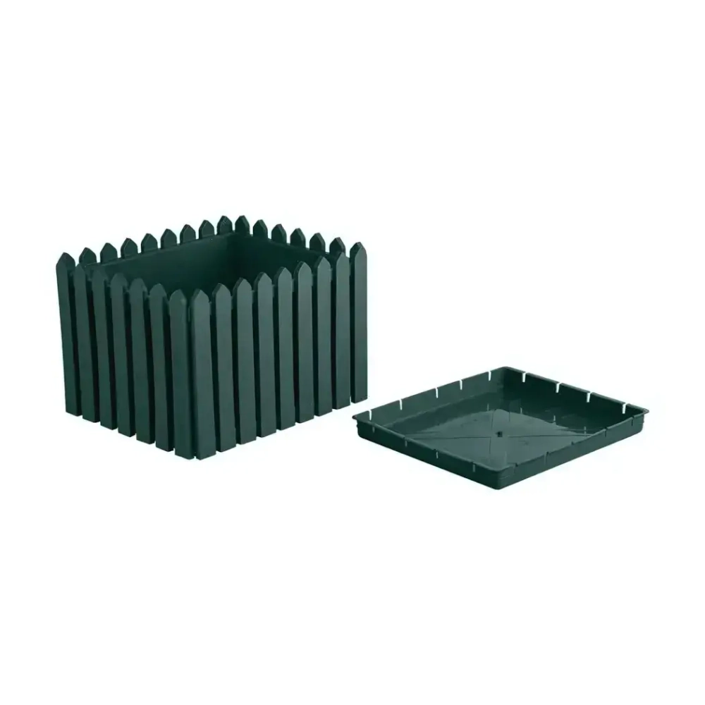 Кашпо Лардо квадратное темно-зеленый 426х300мм