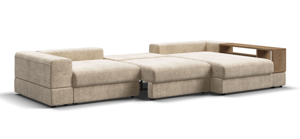 Угловой диван-кровать BOSS MODOOL XL шенилл Gloss беж