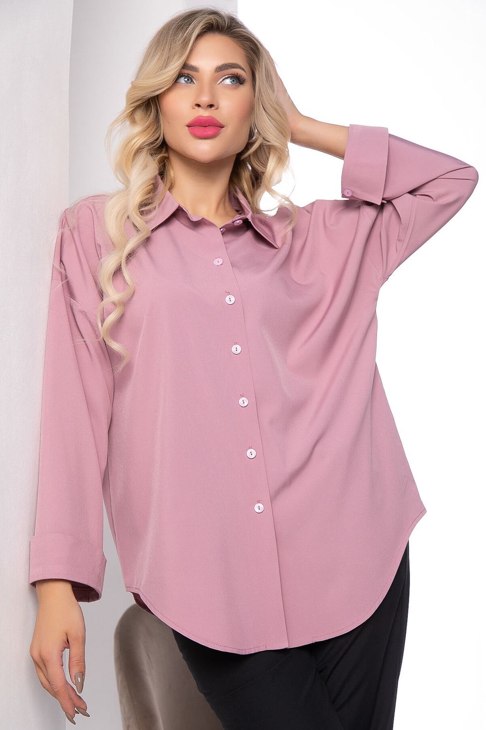 Рубашка "Каталина" (пыльная роза) Б7705 LT Collection