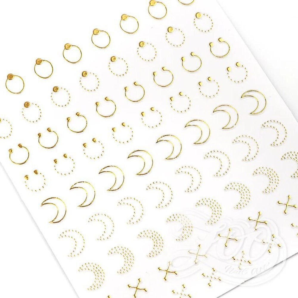 Наклейки металлизированные микс золото