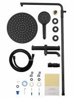 Душевая система с термостатом WONZON & WOGHAND STICK WW-88739903-MB черный матовый