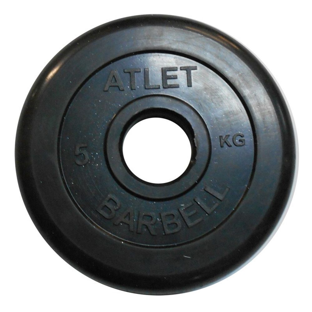 Диск обрезиненный BARBELL ATLET 5 кг / ⌀ 51 мм
