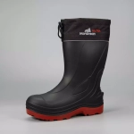 Сапоги мужские из ЭВА Nordman Ultra (утепленные, меховой вкладыш с манжетой), Черный, подошва красная