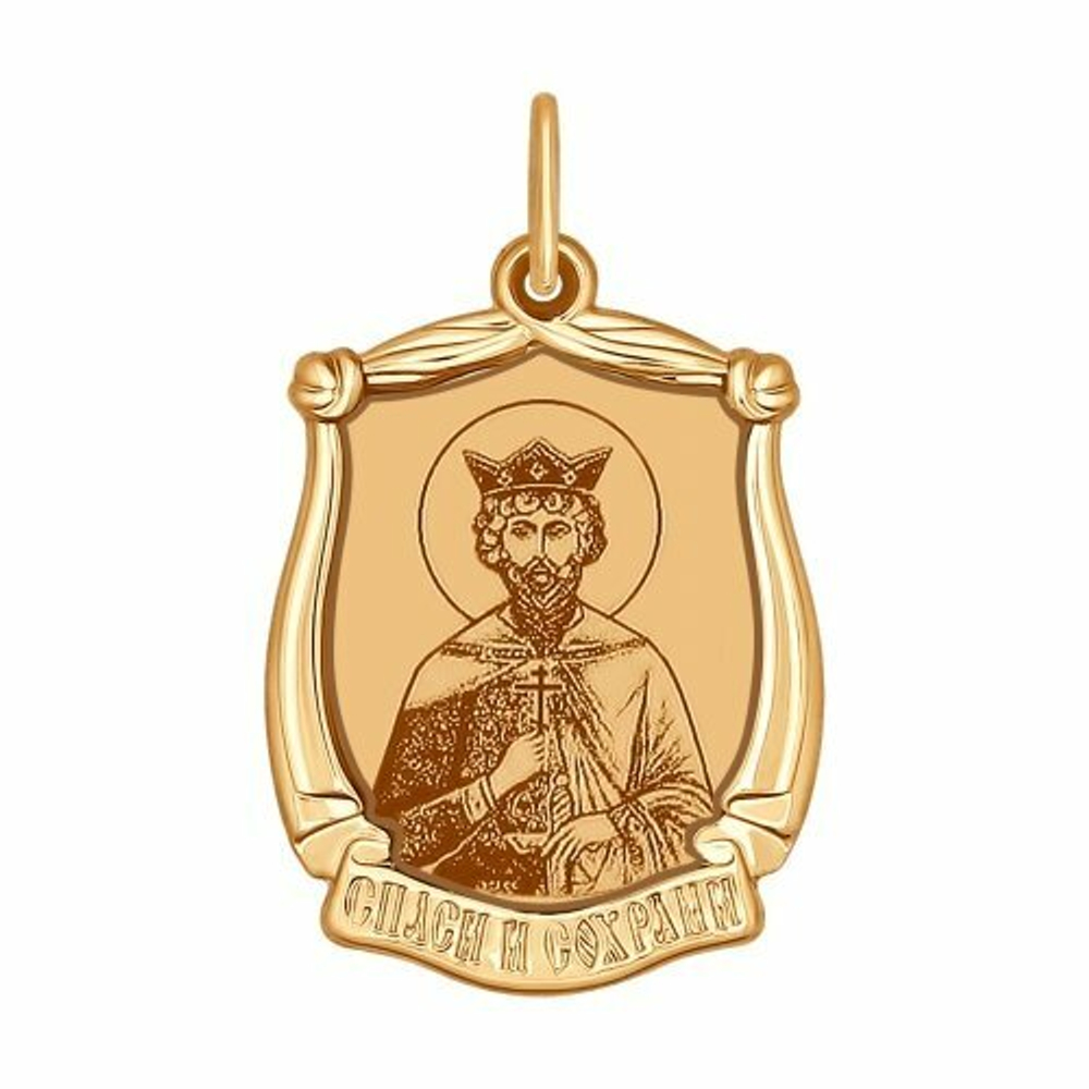 Иконка из золота с лазерной обработкой