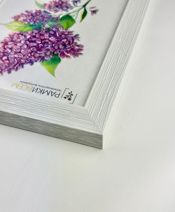 Фоторамка пластиковая 15х21 см, белый, фактура дерево, арт. 1521.628057