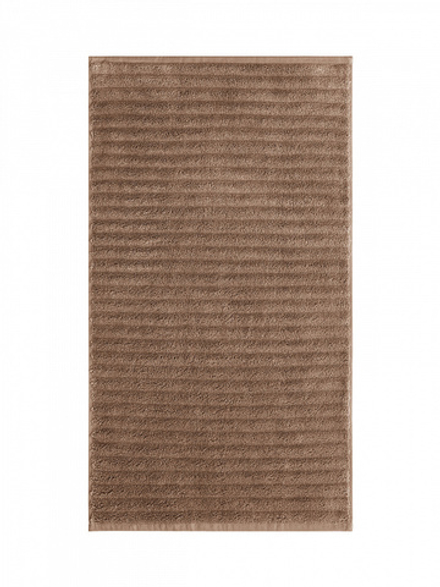 Полотенце махровое DeNASTIA Узкая Волна 500gsm 50x90 100% хлопок, коричневый