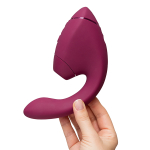 Розовый вибратор 19,5см с вакуумным стимулятором Womanizer Next Duo Dusky Pink WZ142SG3