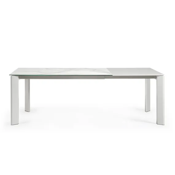 Стол Atta 160 (220) x90 керамика белый