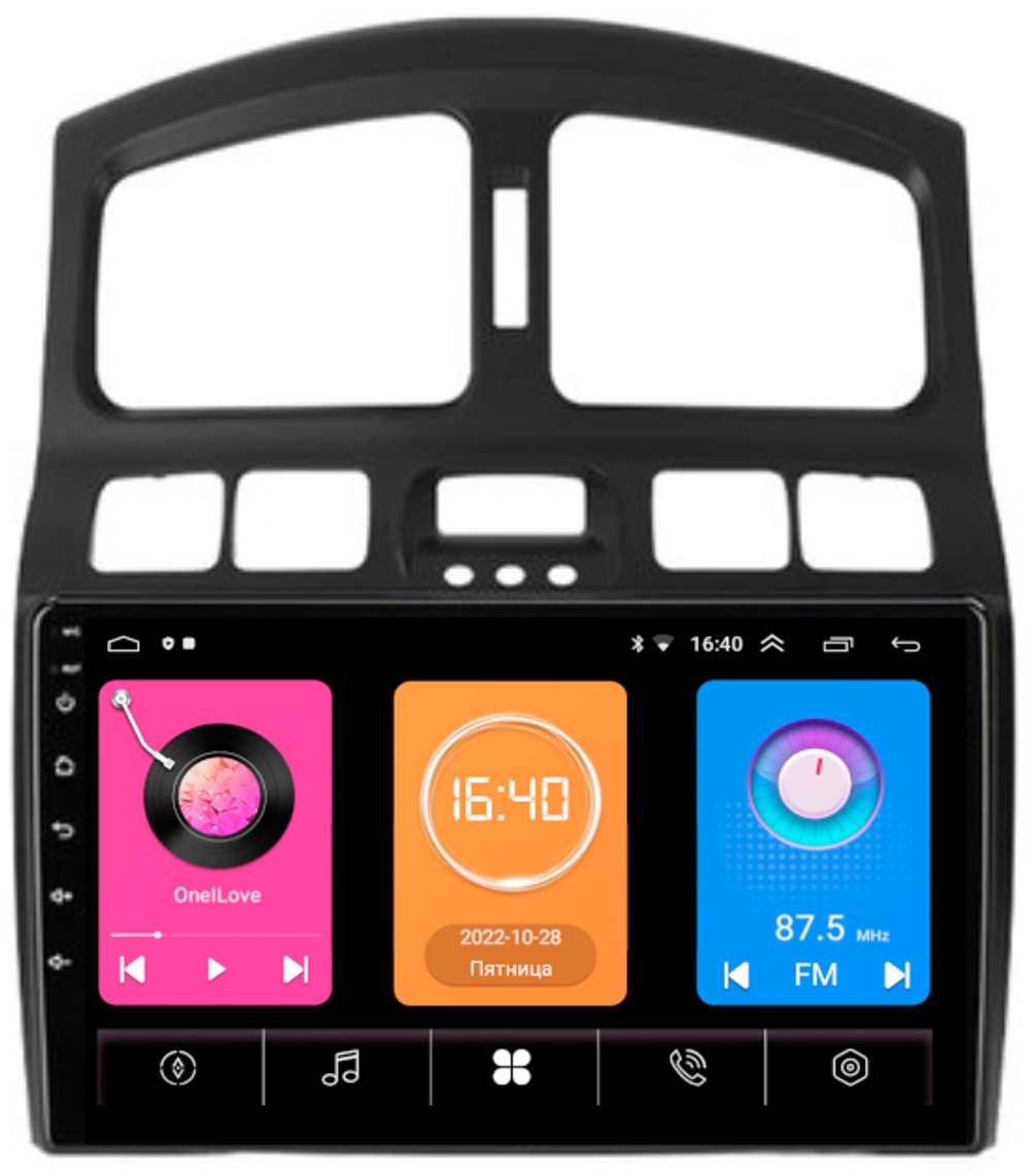 Магнитола для Hyundai Santa Fe 2000-2013 - OEM GT9-223 на Android 10, 2ГБ-16ГБ