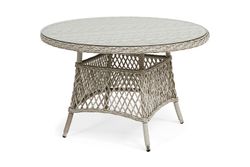 "Эспрессо" плетеный круглый стол, диаметр 118 см, цвет бежевый