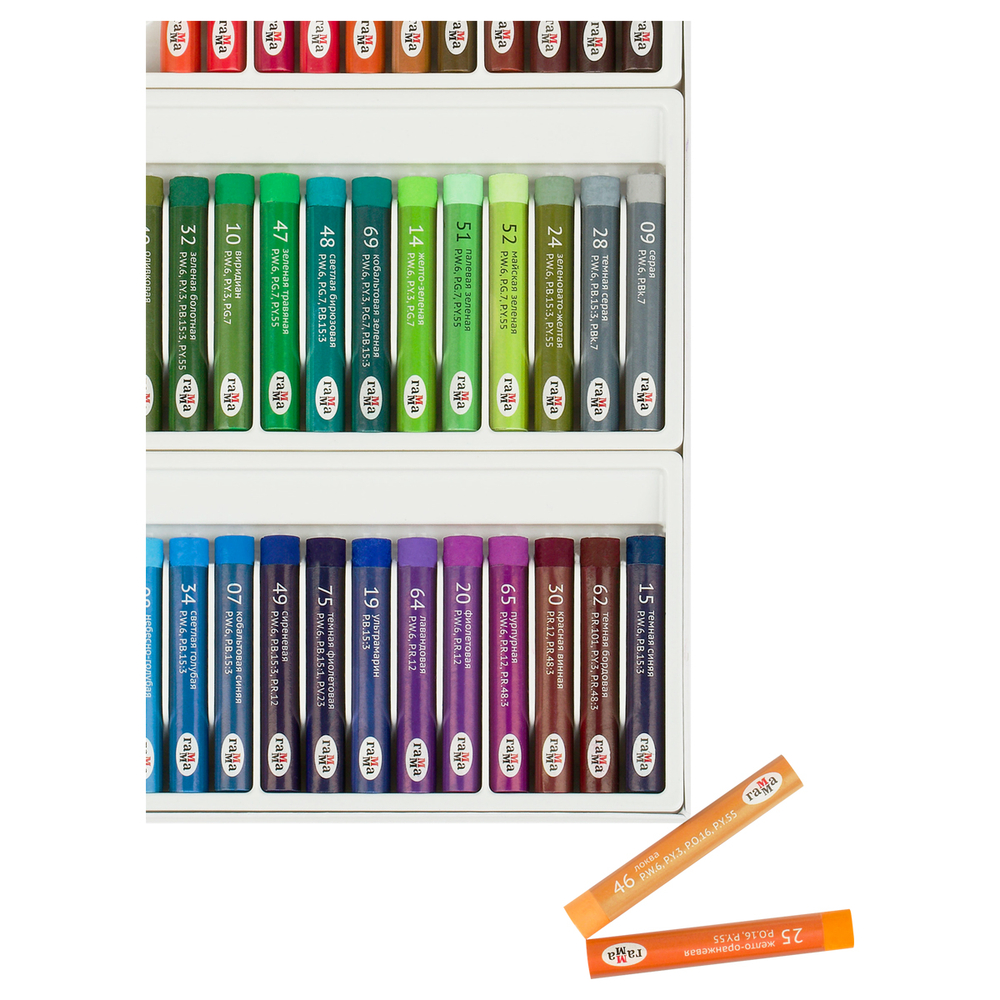 Пастель масляная Гамма "Студия", 72 мелка, картон. упак.