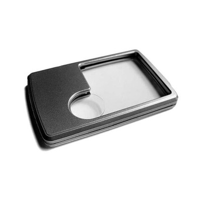 Лупа Kromatech карманная 3/6x, 20/45x45 мм, с подсветкой (1 LED), серебристая MG4B-3