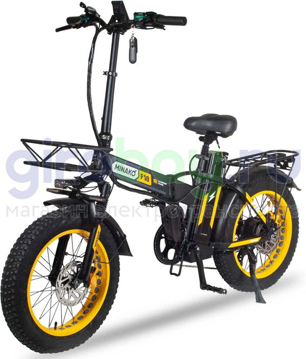 Электровелосипед Minako F10 Pro 2025 года (48V/20Ah) - Желтый обод фото №1