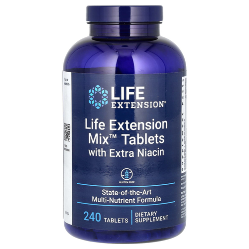 Life Extension, Таблетки Life Extension Mix с дополнительным ниацином, 240 таблеток