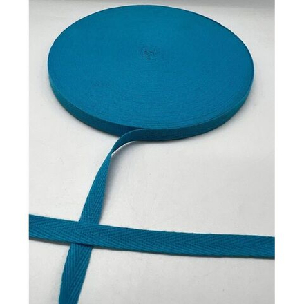 Киперная лента 100% хлопок 10мм цвет бирюза 009