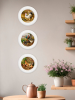 Картины на стену для интерьера на холсте в раме набор 3 шт 17,5 см