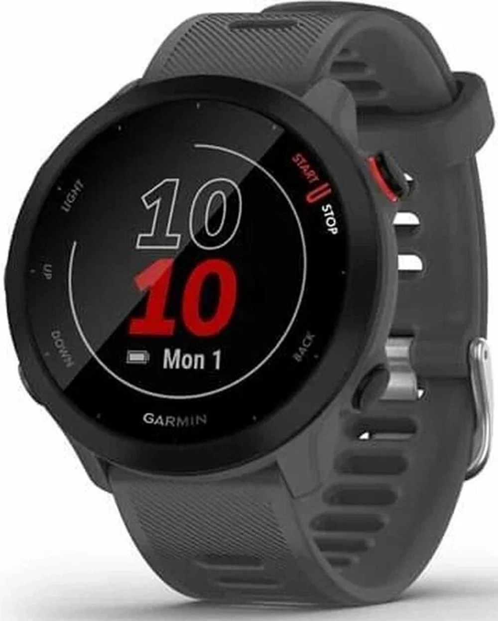 Смарт-часы Garmin Forerunner 55 42мм 1.04" LCD корп.серый рем.серый разм.брасл.:127-220мм (010-02562-13)